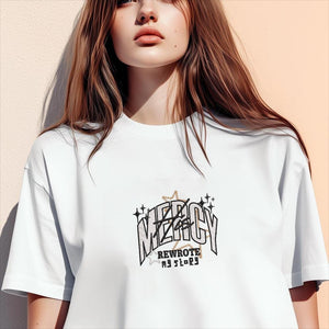 Christian Embroidery Design - Mercy Rewrote My Story PES DST JEF - ThredViora