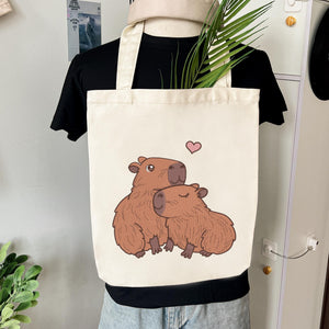 Capybara Couple Hug Embroidery Design Pattern