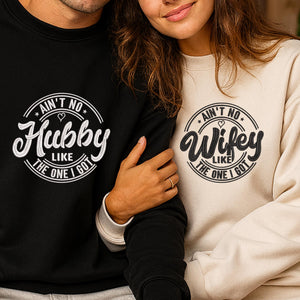 Aint No Wifey Hubby Embroidery Design Matching Couple
