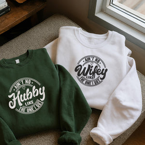 Aint No Wifey Hubby Embroidery Design Matching Couple
