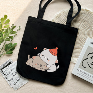 Kawaii Cat Couple Embroidery Design Pattern