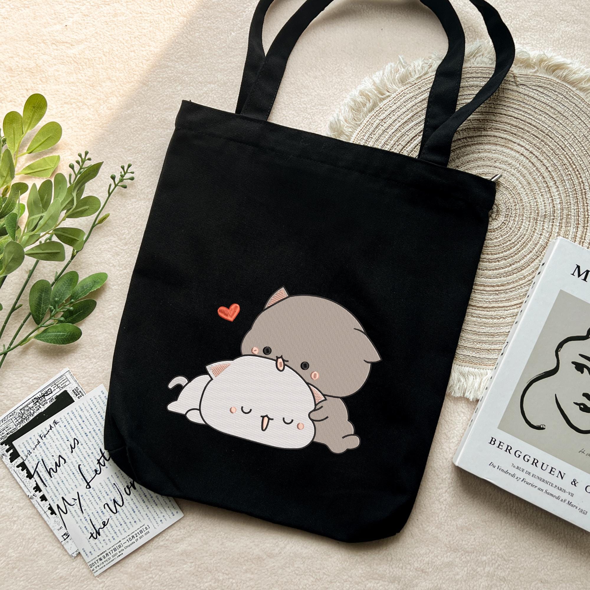 Kawaii Cat Couple Embroidery Design Machine File