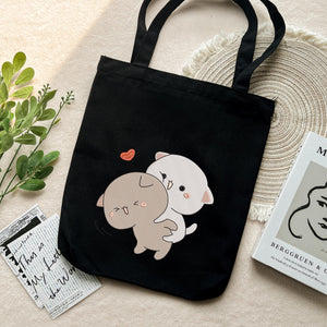 Kawaii Cat Couple Embroidery Design Machine File