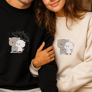 Kawaii Cat Couple Embroidery Design Machine File