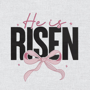 He Is Risen Easter Embroidery Design PES DST EXP JEF - ThredViora