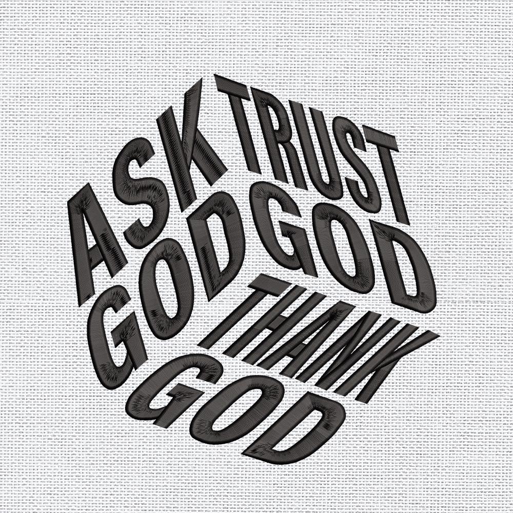 Christian Quote Embroidery Design PES DST EXP JEF Files - ThredViora