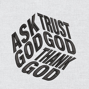 Christian Quote Embroidery Design PES DST EXP JEF Files - ThredViora