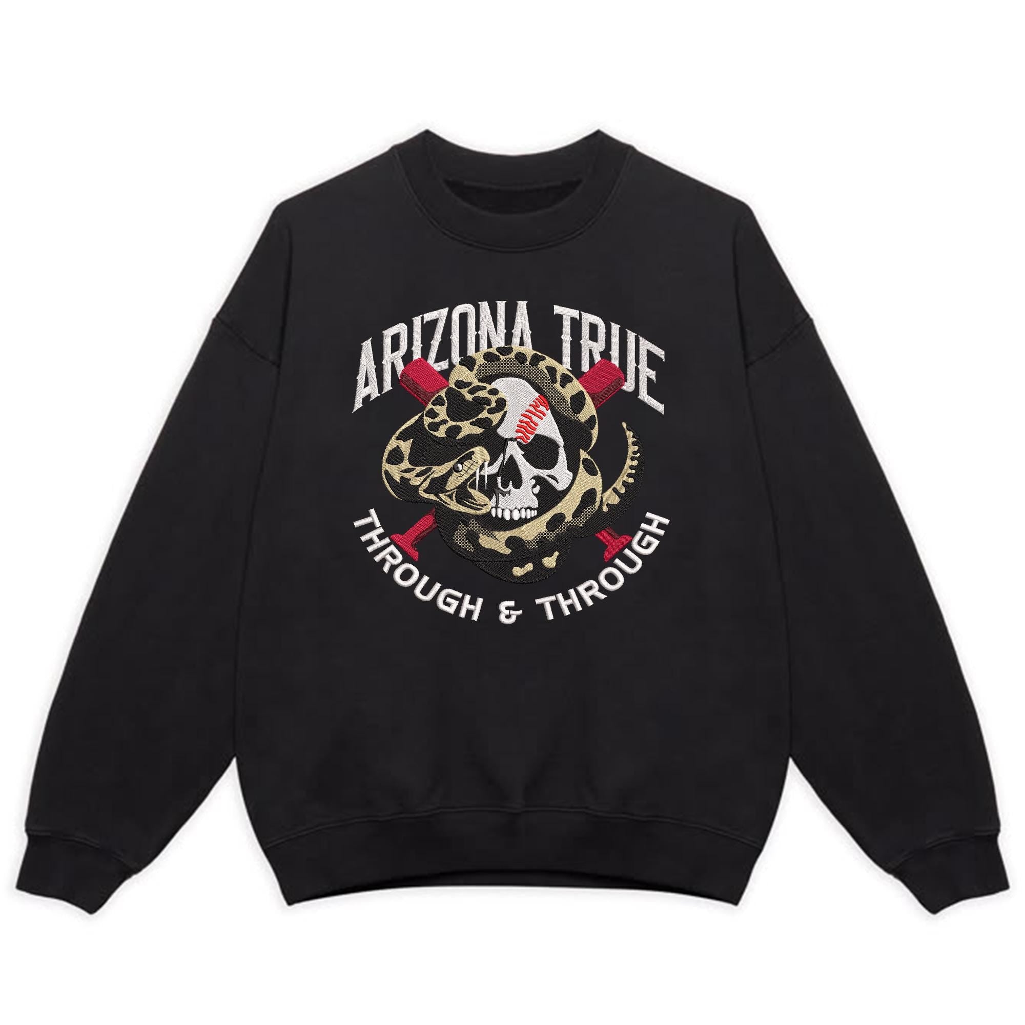 Arizona Baseball Embroidery Design Skull Sports