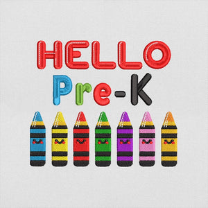 Pre-K Rainbow Embroidery Design Pattern
