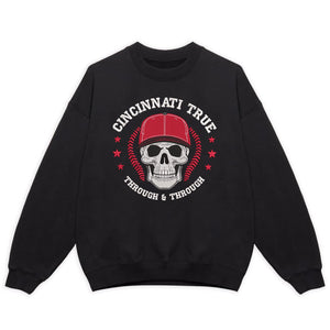 Cincinnati Baseball Embroidery Design Skull Sports