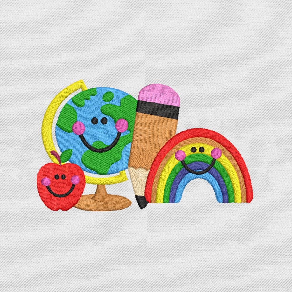 Back School Embroidery Design PES DST JEF