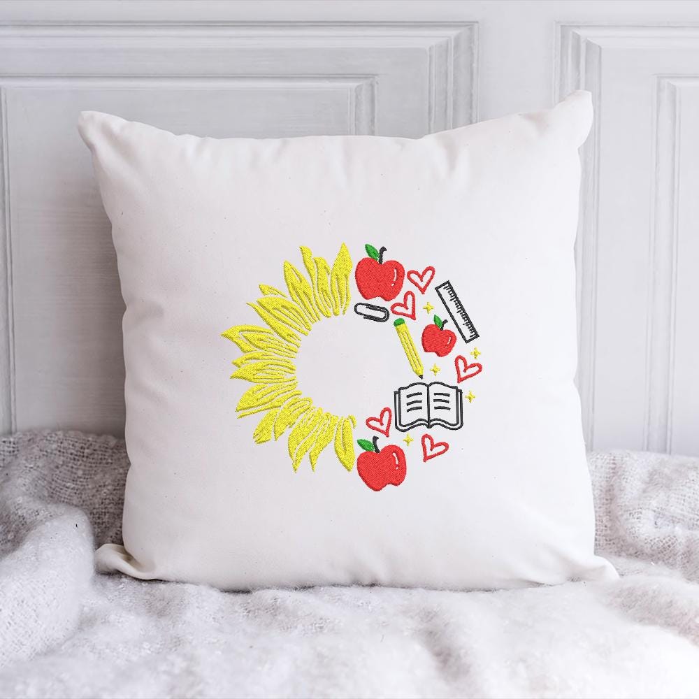 Sunflower Embroidery Design School PES DST JEF