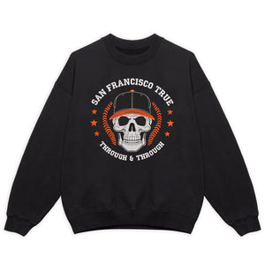 San Francisco Baseball Skull Embroidery Design