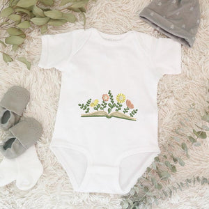 Floral Book Embroidery Pattern Instant Download