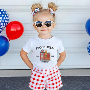 Stockholm Sweden Embroidery Design Skyline