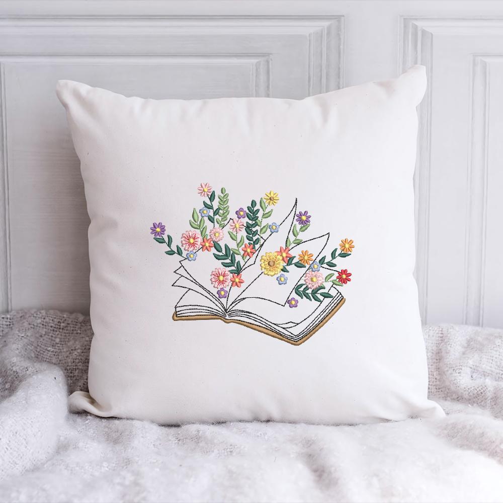 Floral Book Embroidery Design Files Download
