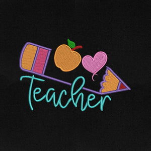 Pencil Banner Embroidery Design Pattern