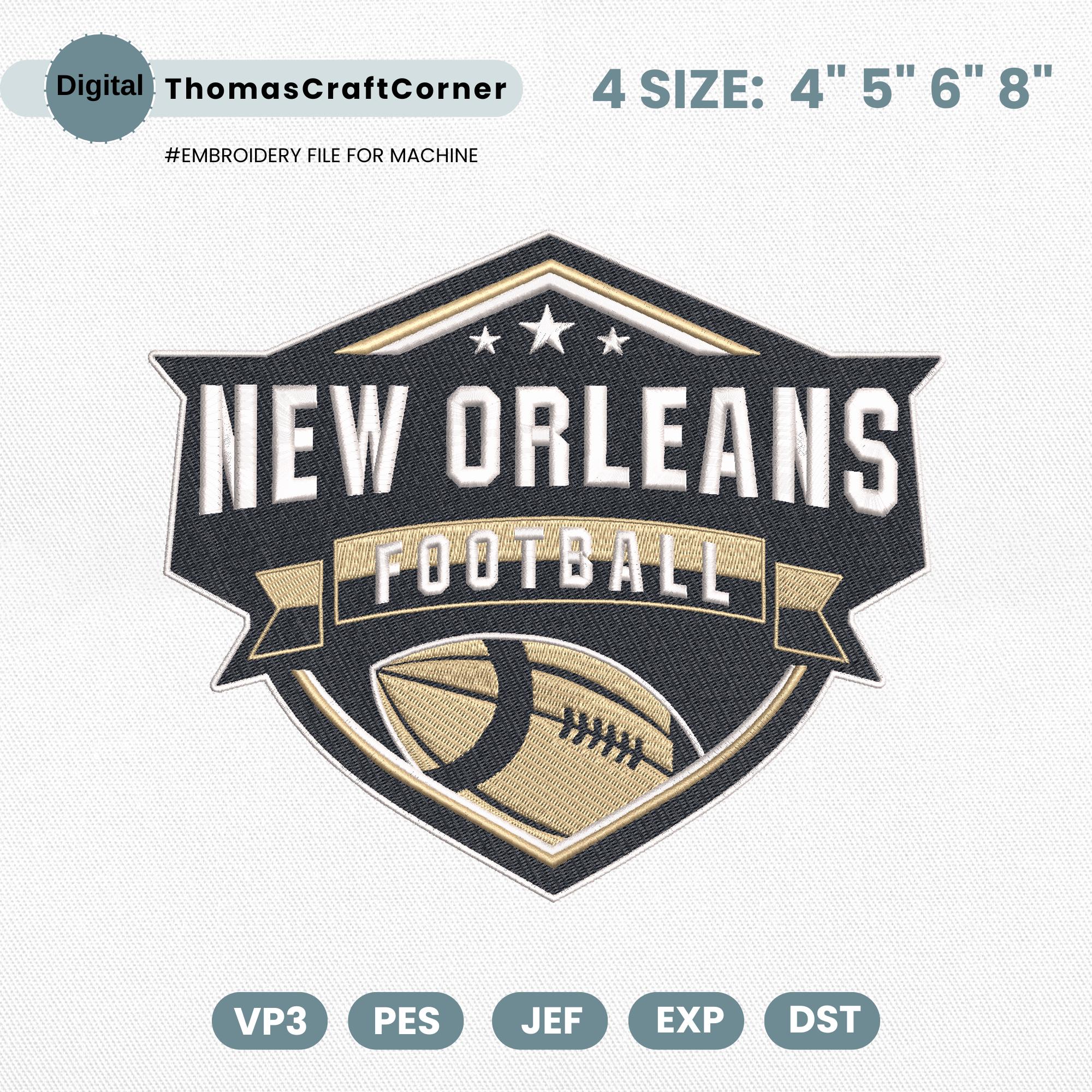 New Orleans Football Embroidery Design Machine File Download