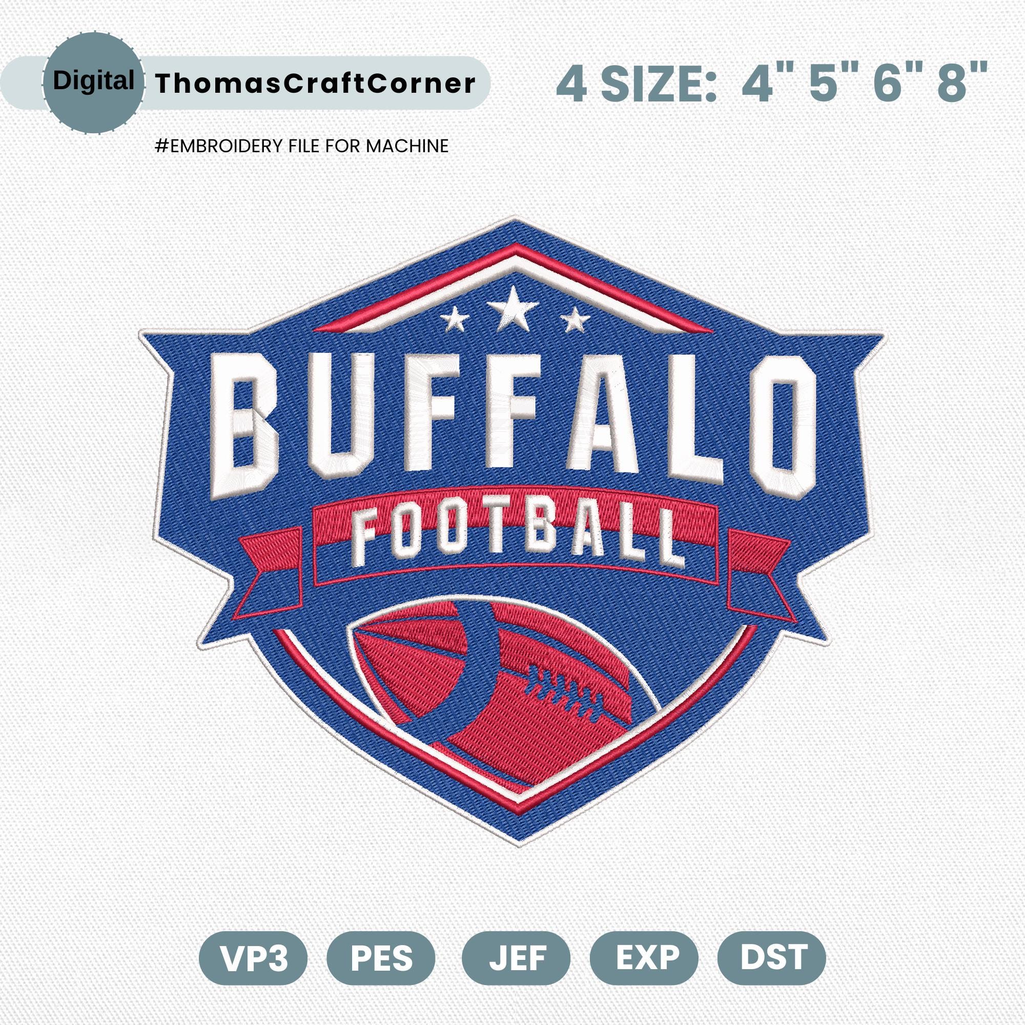 Buffalo Football Embroidery Design Machine File Download