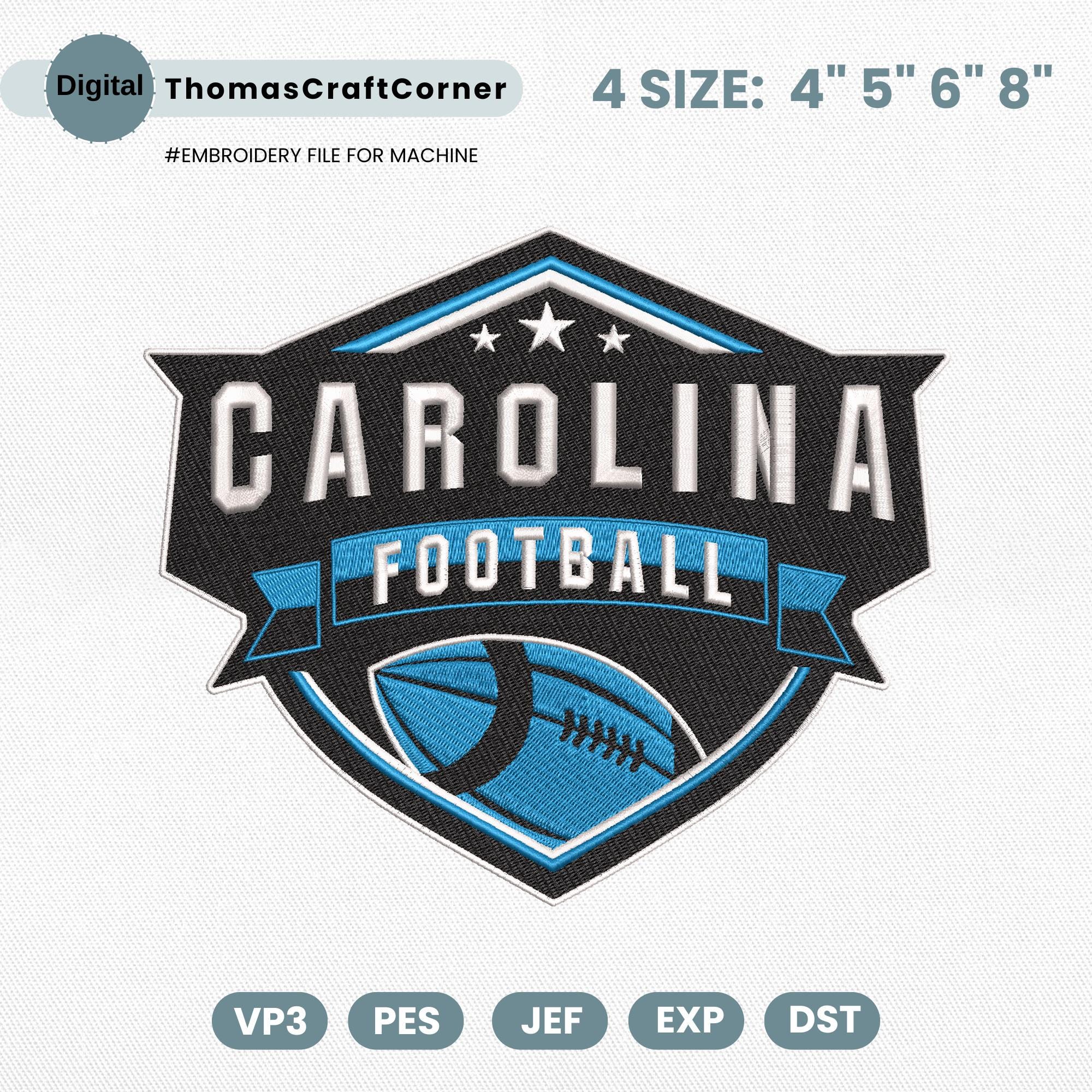 Carolina Football Embroidery Design Machine File Download