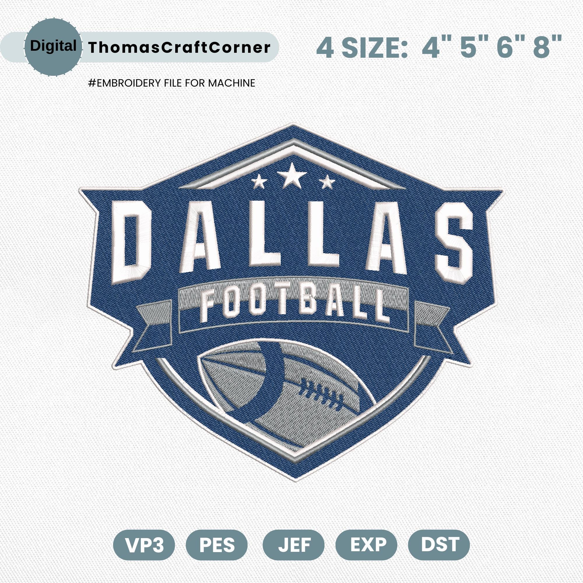Dallas Football Embroidery Design Machine File Download