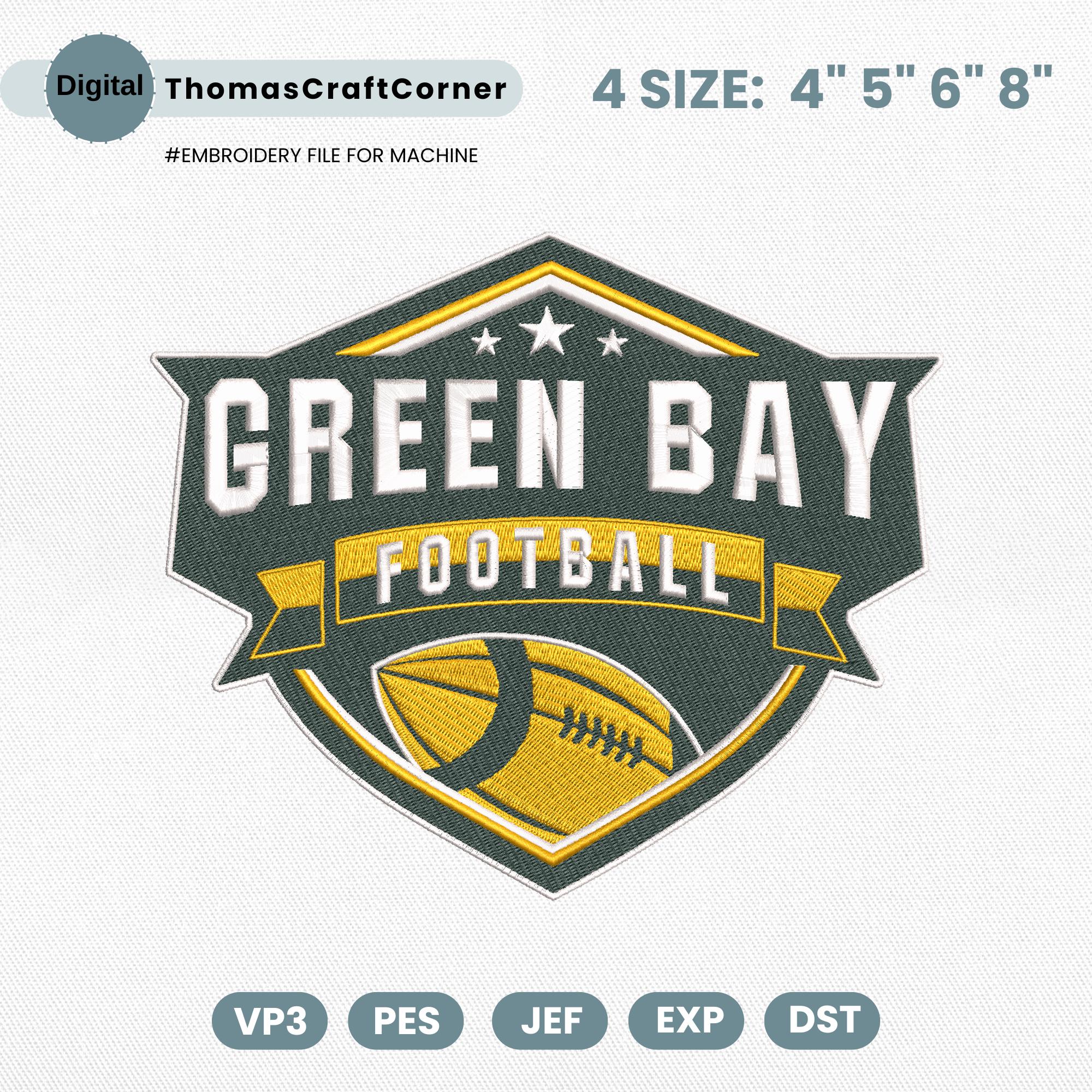 Green Bay Football Embroidery Design Machine File Download
