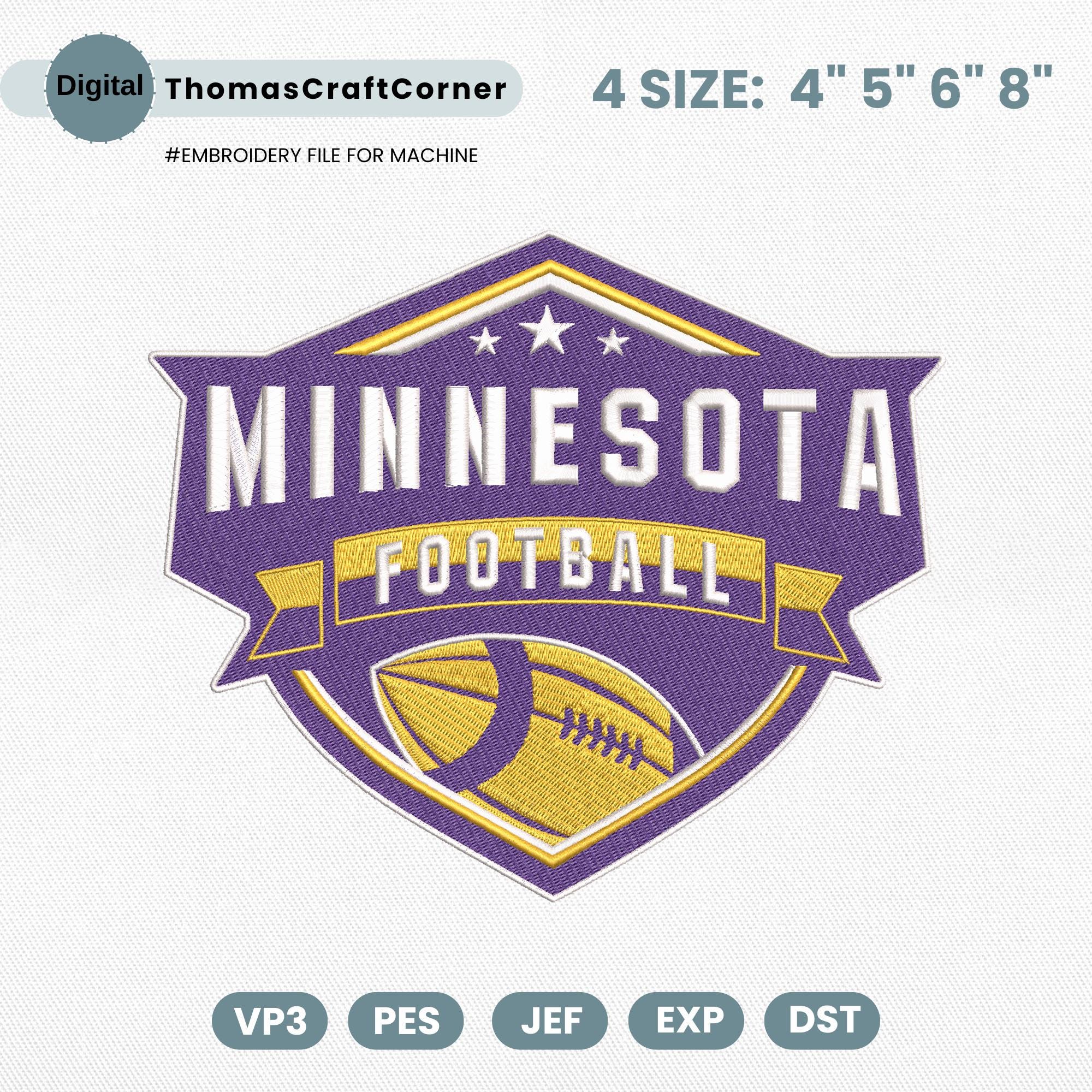 Minnesota Football Embroidery Design Machine File Download