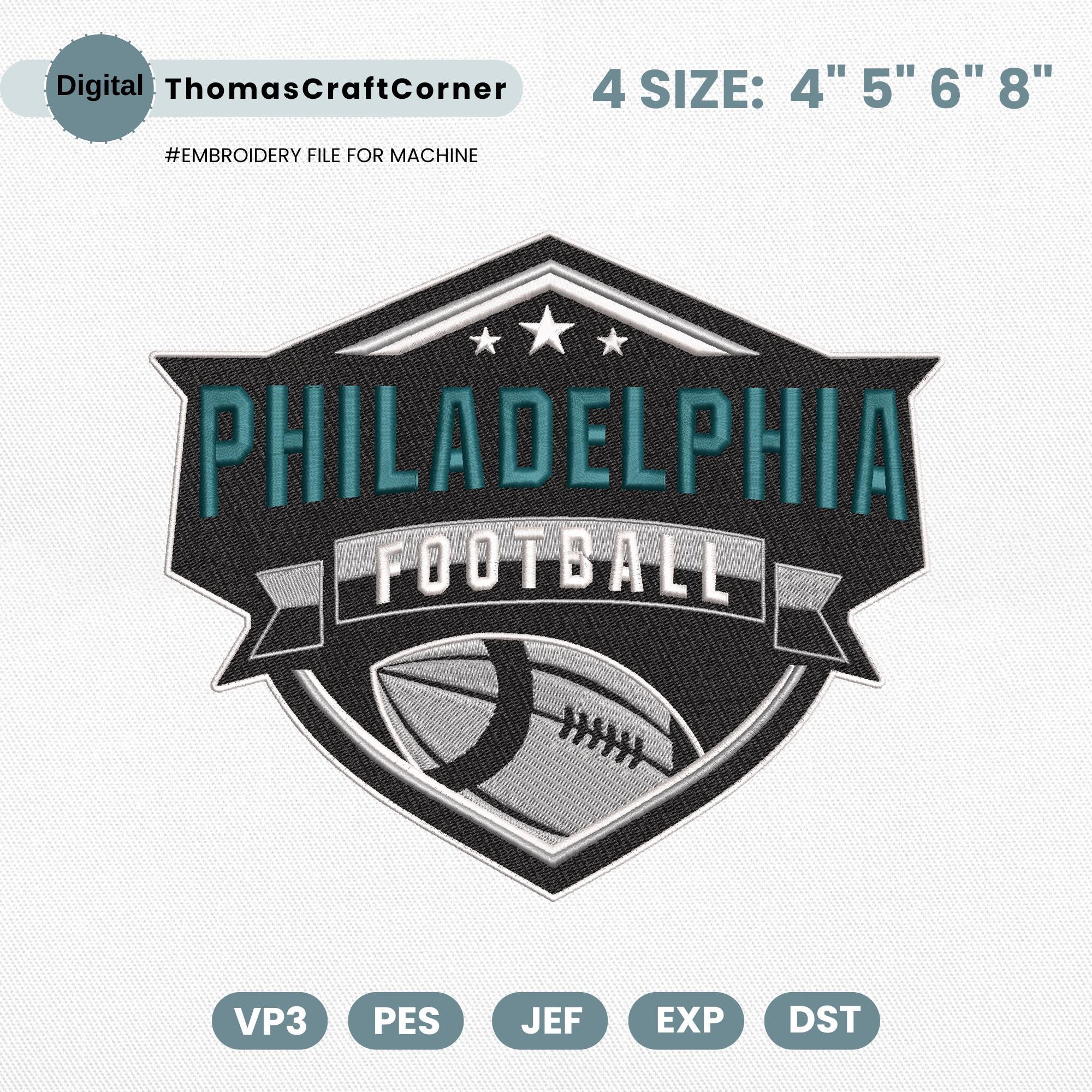 Philadelphia Football Embroidery Design Machine File Download