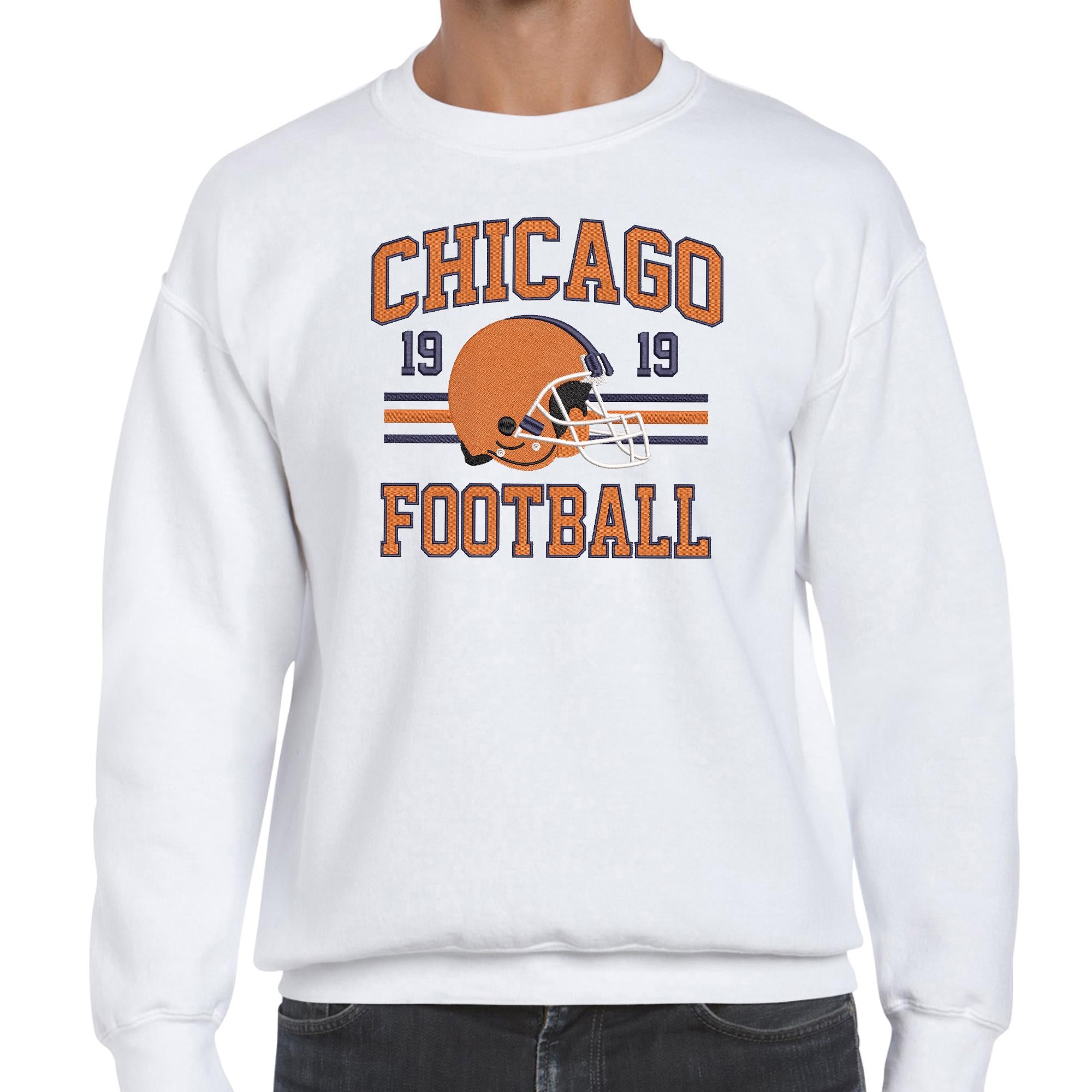 Chicago Football Embroidery Design Helmet Sports Logo