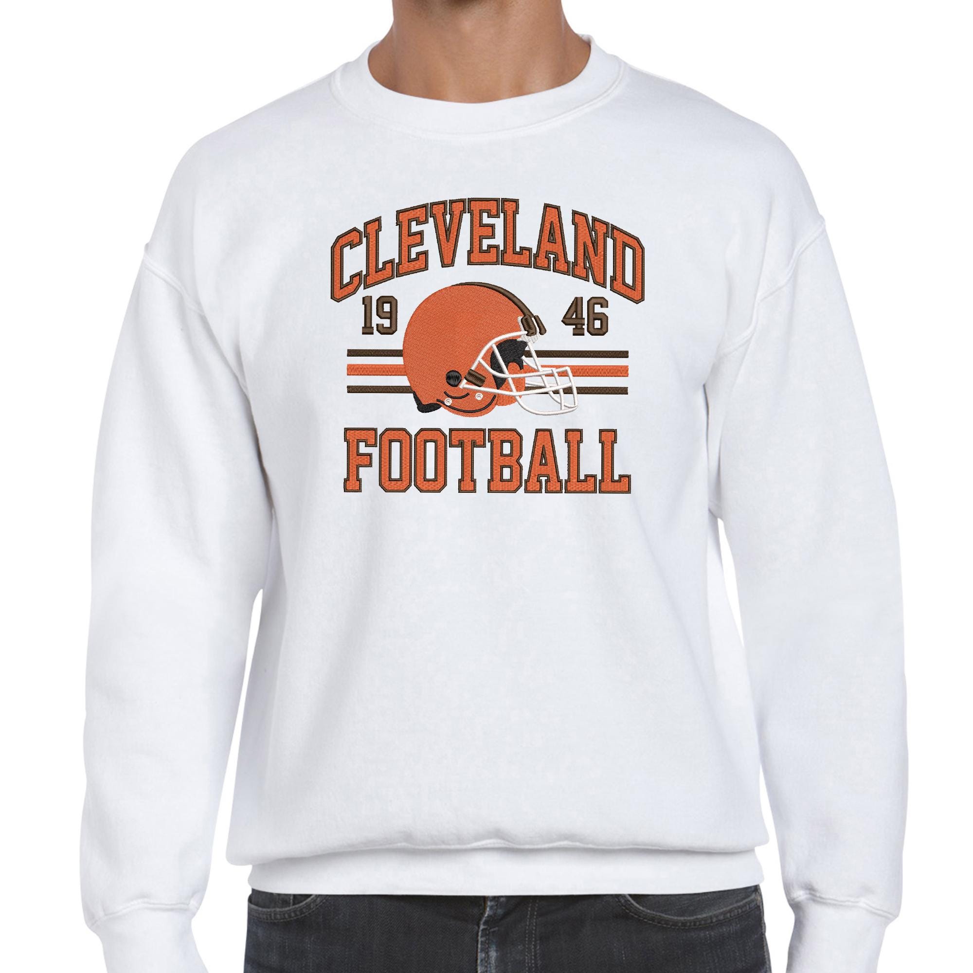 Cleveland Football Embroidery Design Helmet Sports Logo