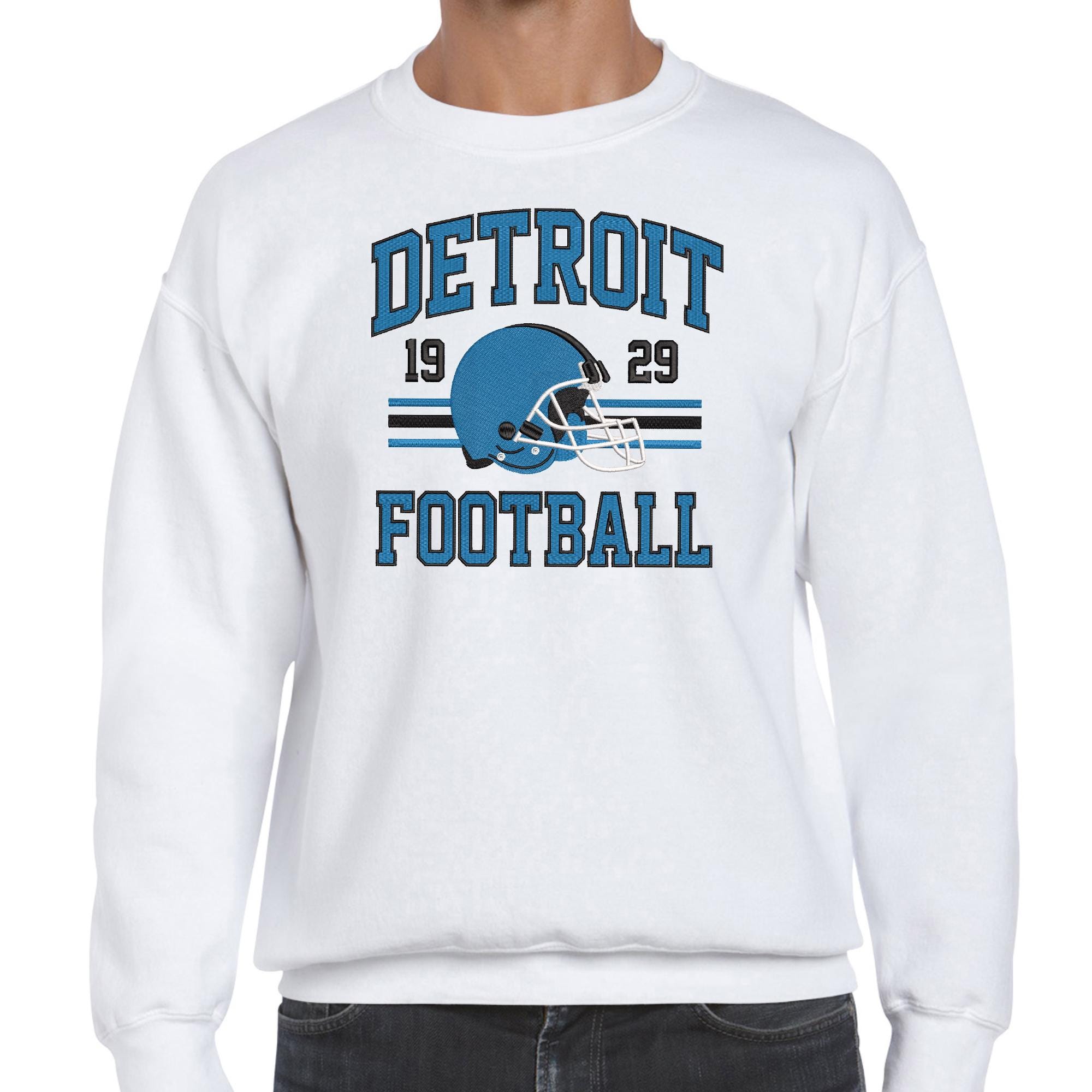 Detroit Football Embroidery Design Helmet Sports Logo