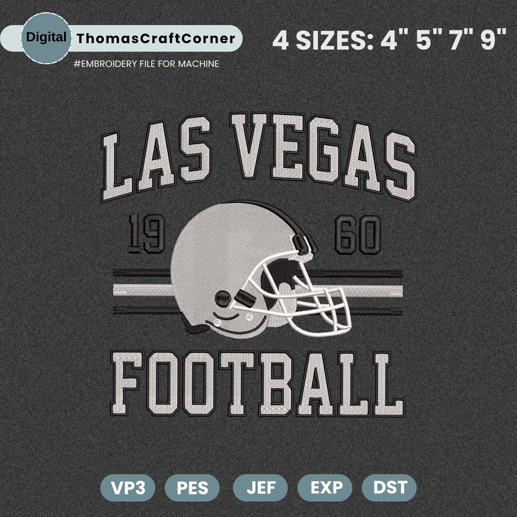 Las Vegas Football Embroidery Design Helmet Sports Logo