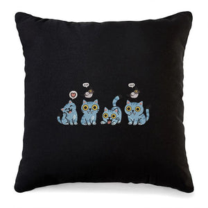 Blue Demon Tiger Embroidery Pattern Design