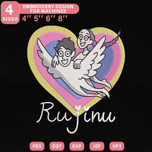 Angel Warrior Girl Embroidery Pattern Design