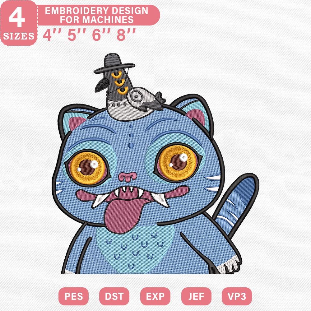 Tiger Bird Demon Hunter Embroidery Design Pattern