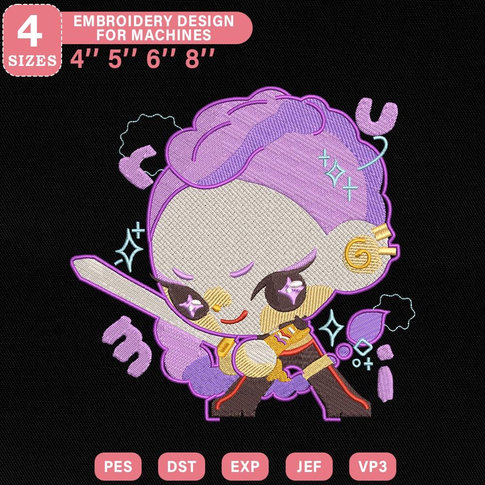 Kpop Chibi Demon Hunter Embroidery Pattern