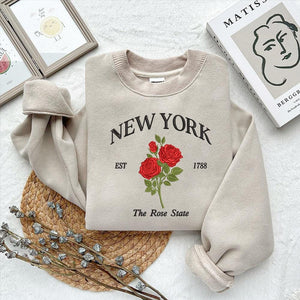 New York Flower Rose Embroidery Design File