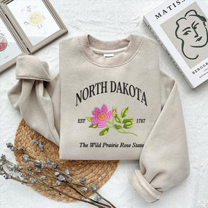 North Dakota Flower Embroidery Design Prairie Rose