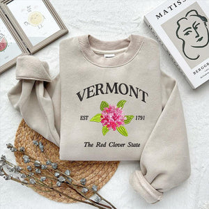 Vermont Flower Red Clover Embroidery Design