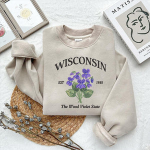 Wisconsin Flower Embroidery Design Wood Violet Download