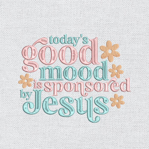 Christian Embroidery Design - Jesus Mood PES DST JEF VP3 - ThredViora