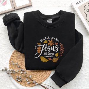 Fall For Jesus Embroidery Design PES DST EXP JEF VP3 - ThredViora