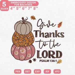 Christian Gratitude Embroidery Design PES DST EXP JEF - ThredViora