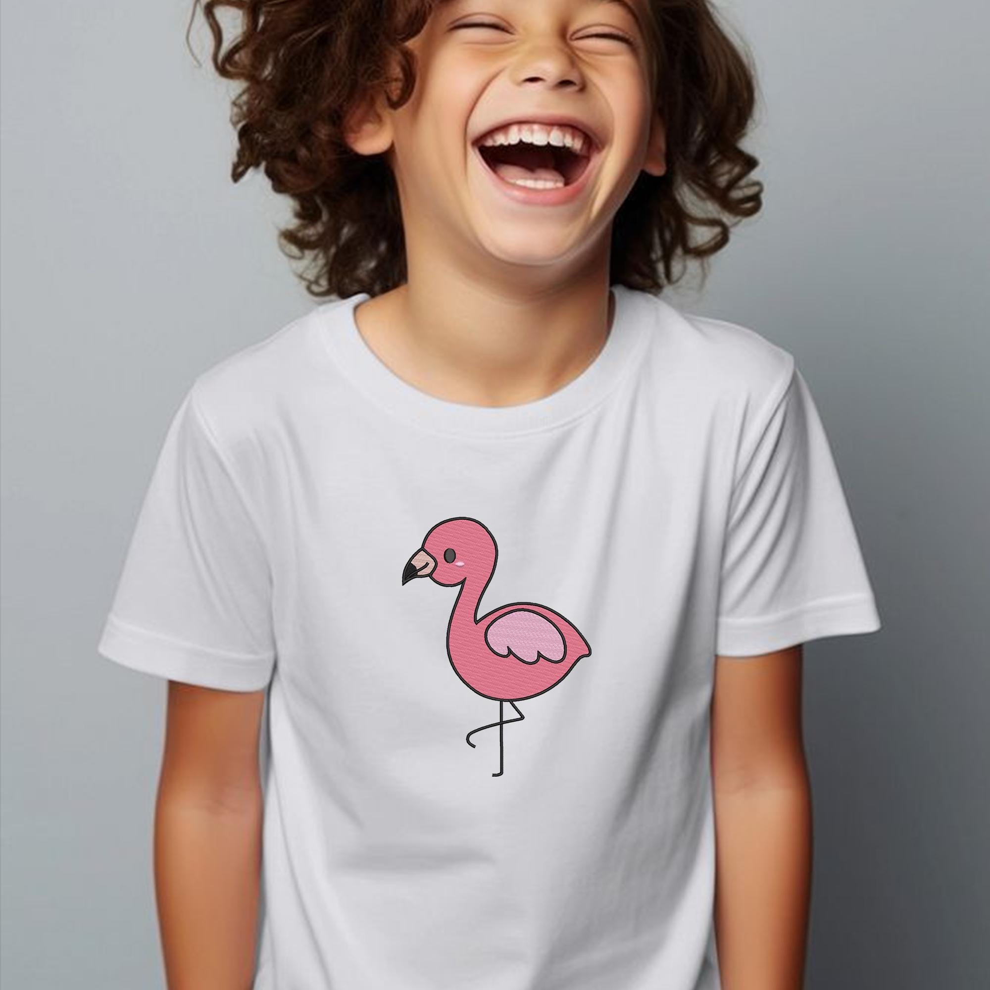 Cute Flamigo Embroidery File, Safari Animal Embroidery Design, Zoo Animal Machine Embroidery, Forest Animal, Kid Embroidery, PES DST VP3