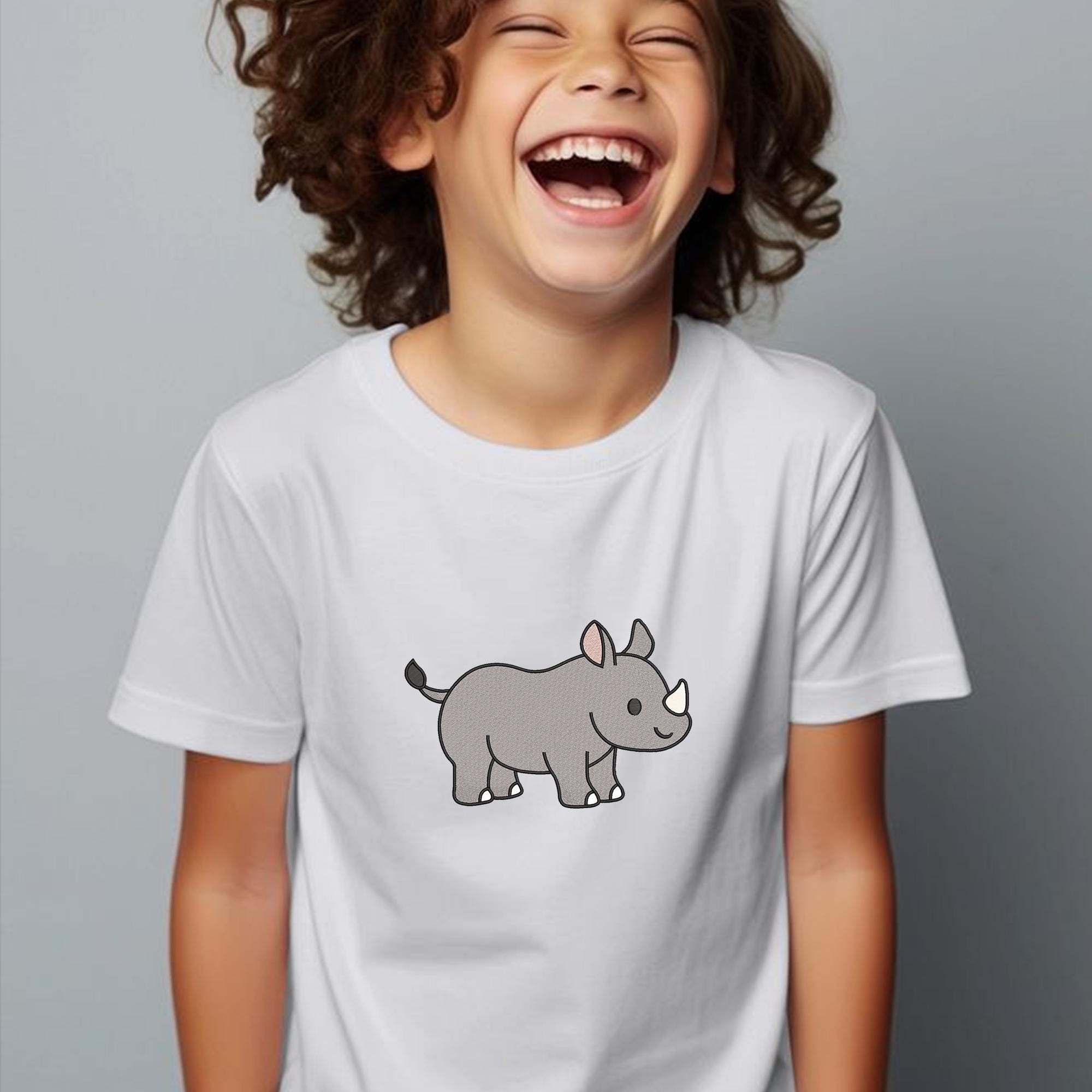 Rhino Embroidery Design Safari Animal Zoo Machine