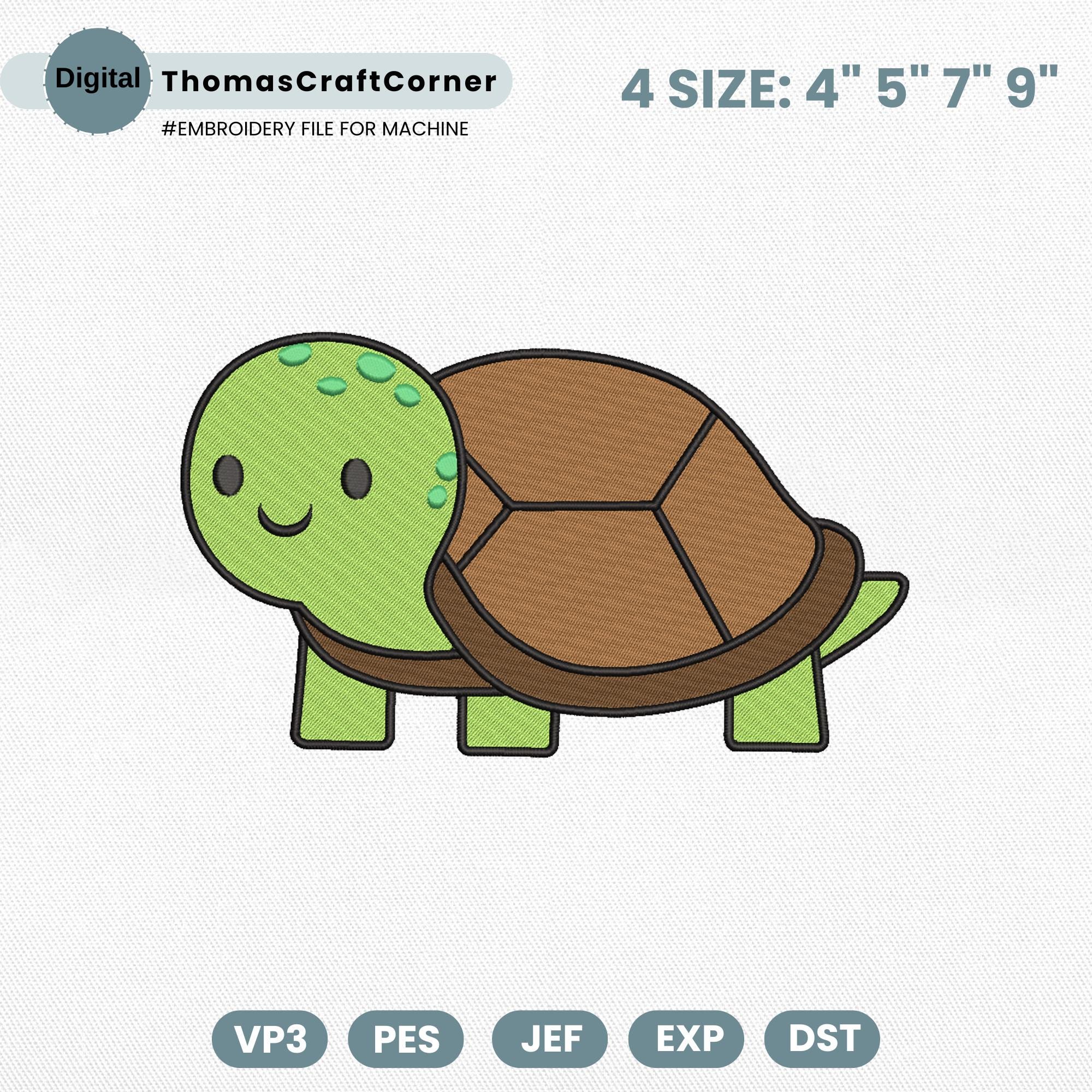 Turtle Embroidery Design Sea Animal Machine Kid