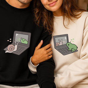 Snail Frog Laptop Embroidery Design Pattern