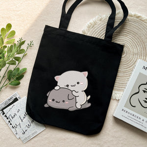 Cat Couple Embroidery Design Kawaii Kitty Cuddling