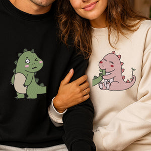 Dinosaur Couple Embroidery Design Romantic Dino Machine