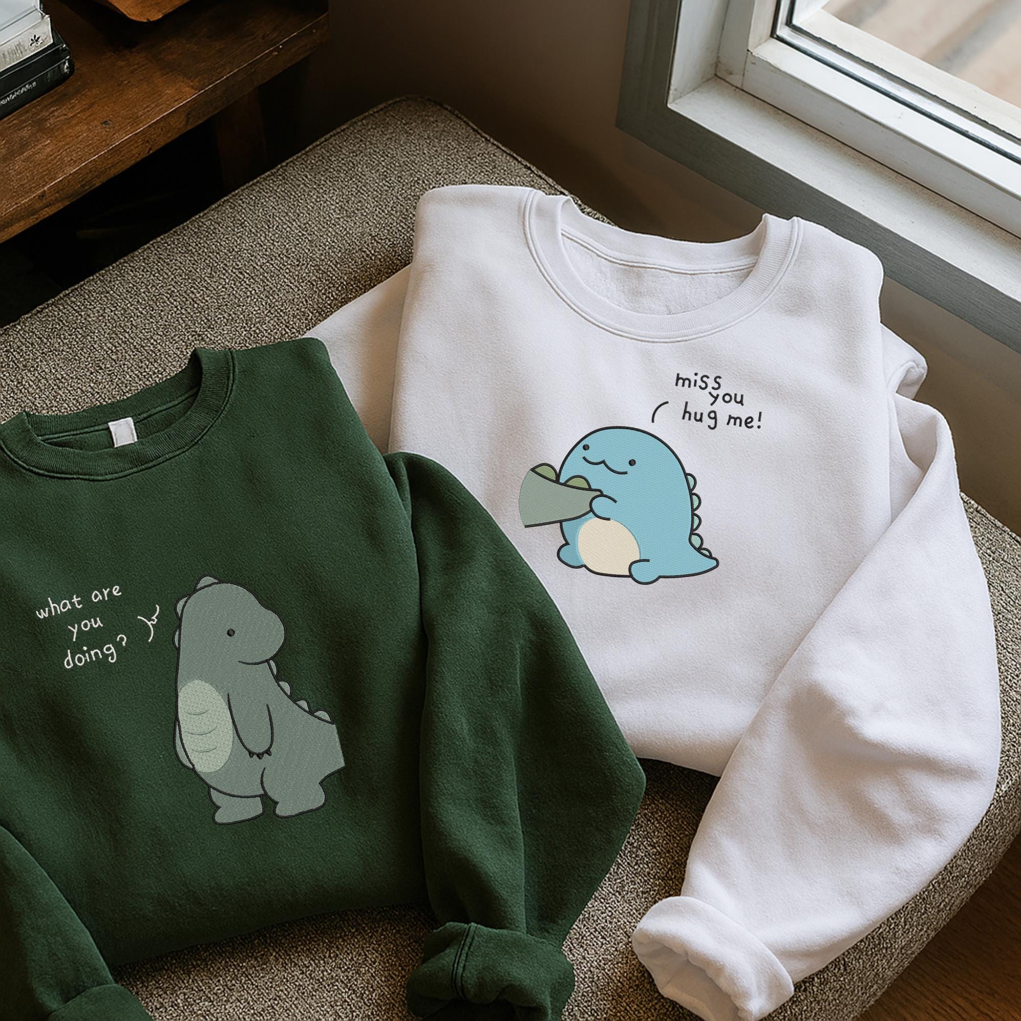 Dinosaur Embroidery Design Funny Dino Quote Machine